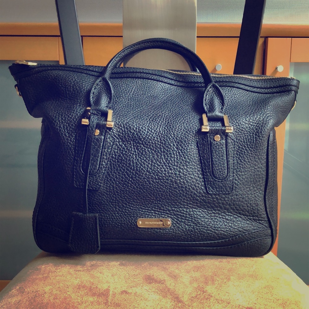 Burberry Large Black Kirley Satchel Bag